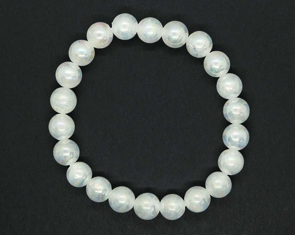 CRYSTAL BEAD BRACELET Angel Aura Selenite