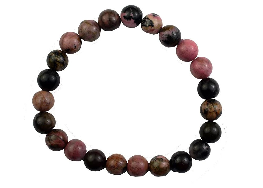 CRYSTAL BEAD BRACELET Rhodonite
