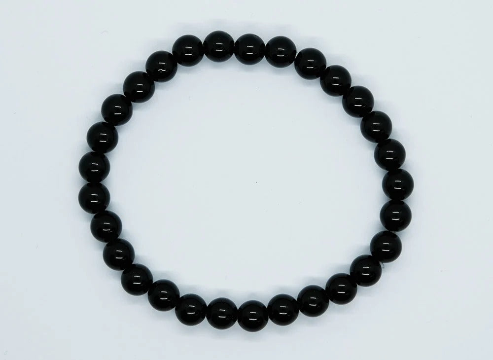 Bracelet 6mm Black Obsidian