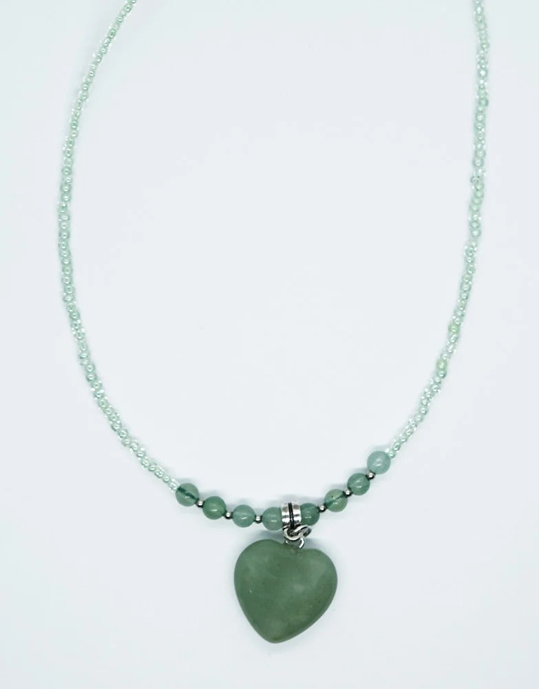 Necklace Heart Aventurine