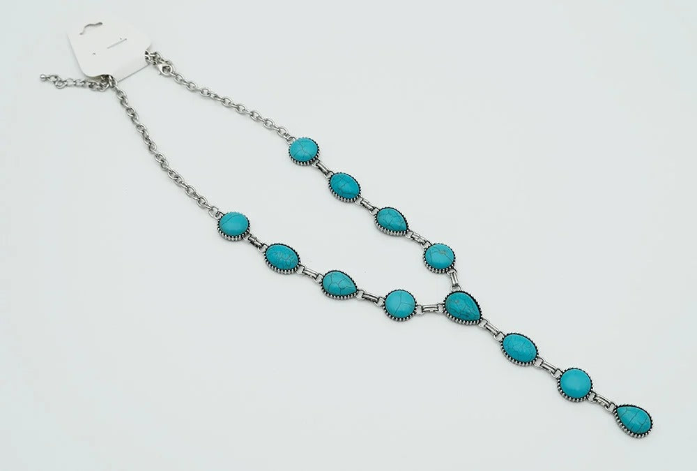 Necklace Blue Howlite Multi