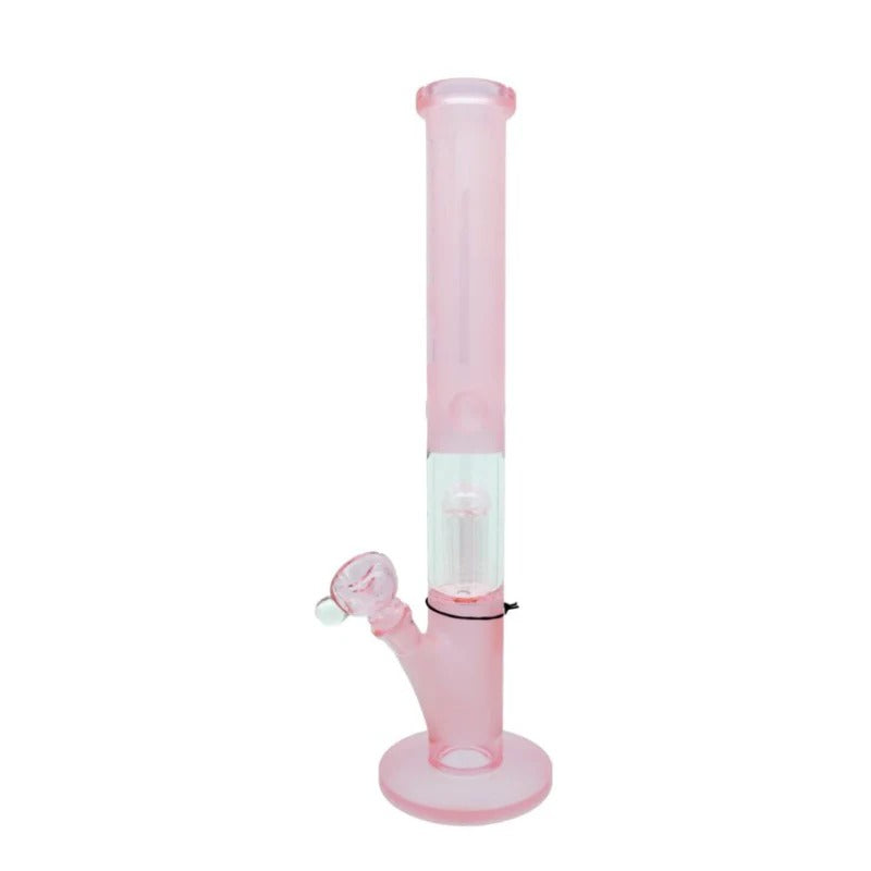 Chongz Glass 46cm 9mm “Once Upon a Time in Dundee” Frosted Pink Bong