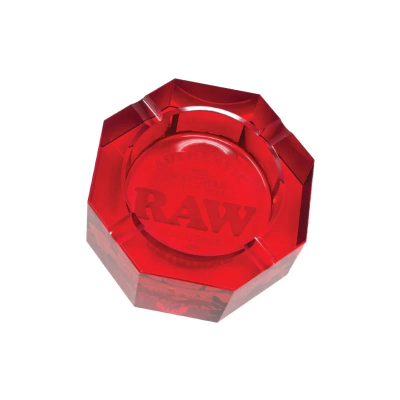 Exclusive New RAW Red Glass Ashtray x 1 (damaged display box)