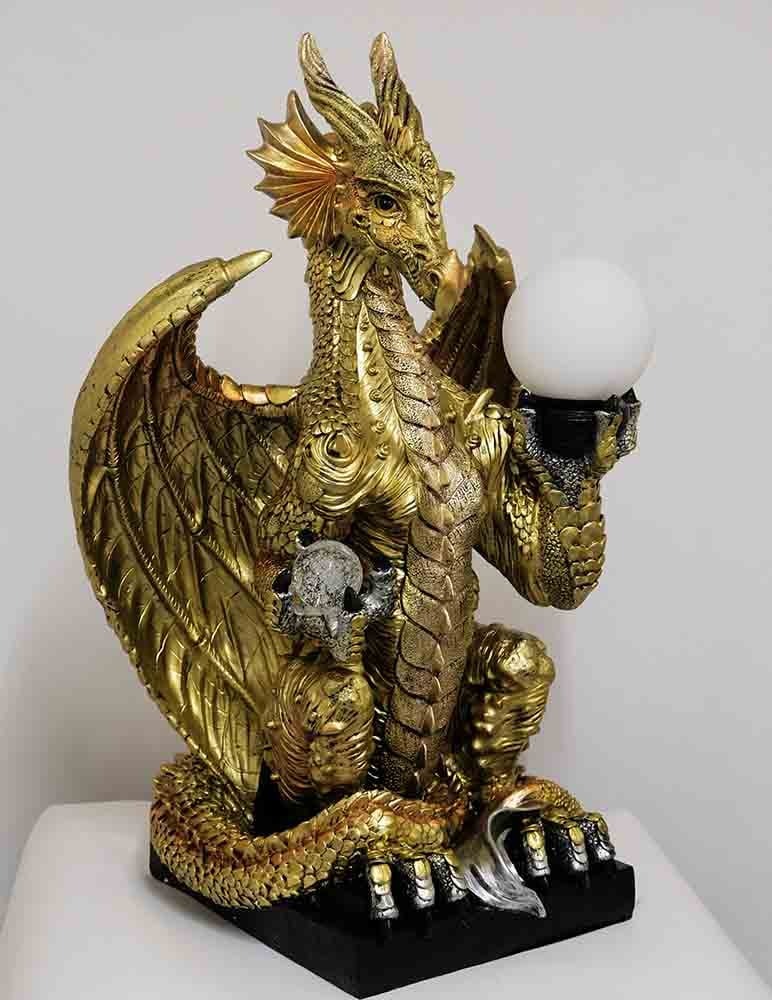 Dragon Lamp Gold COLLECTION ONLY