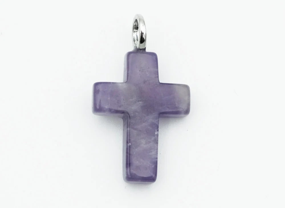 Pendant Cross With CZ Amethyst