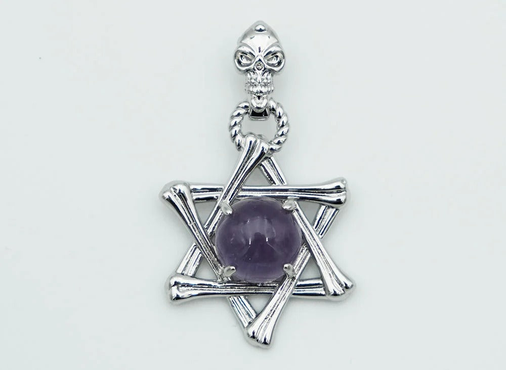 Pendant Hexagram Amethyst