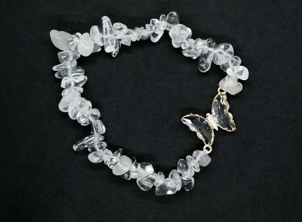 Bracelet.Ch Butterfly Clear Qz