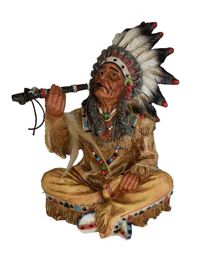 Indian Sitting With Peace Pipe SKU: X70974