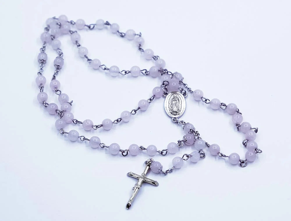 Rosary Bead Rose Quartz Stones