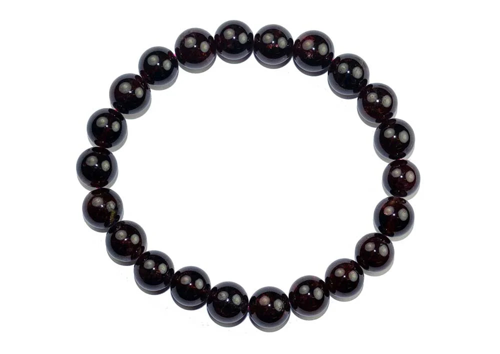 Bracelet Beaded Garnet 8mm SKU: 76521