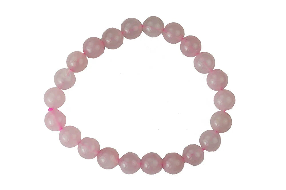 Bracelet Beaded Rose Qtz 8mm SKU: 76523