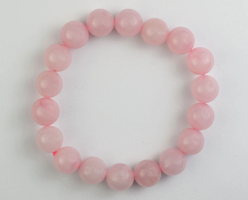 Bracelet Rose Quartz 10mm Beads SKU: 77256