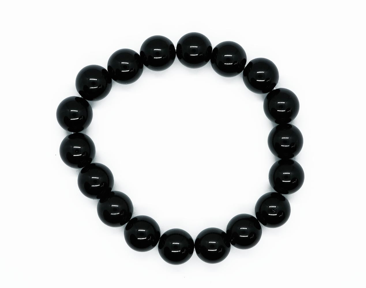 Bracelet 10mm Bead Black Obsidian SKU: 87719
