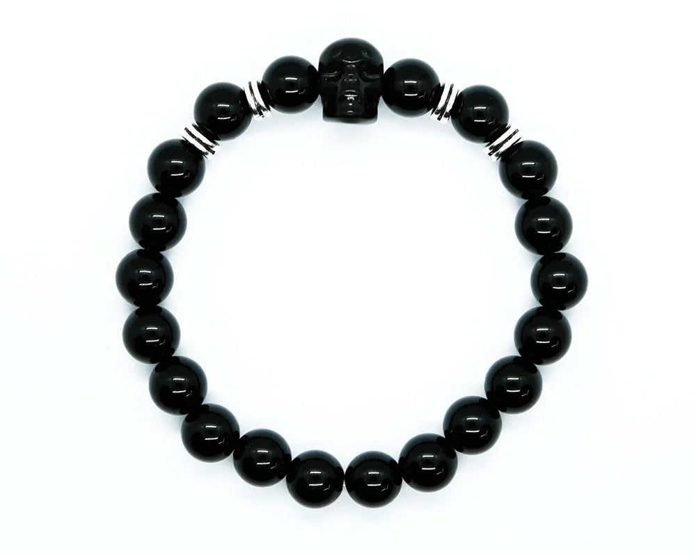 Bracelet Obsidian With Skull SKU: 88143