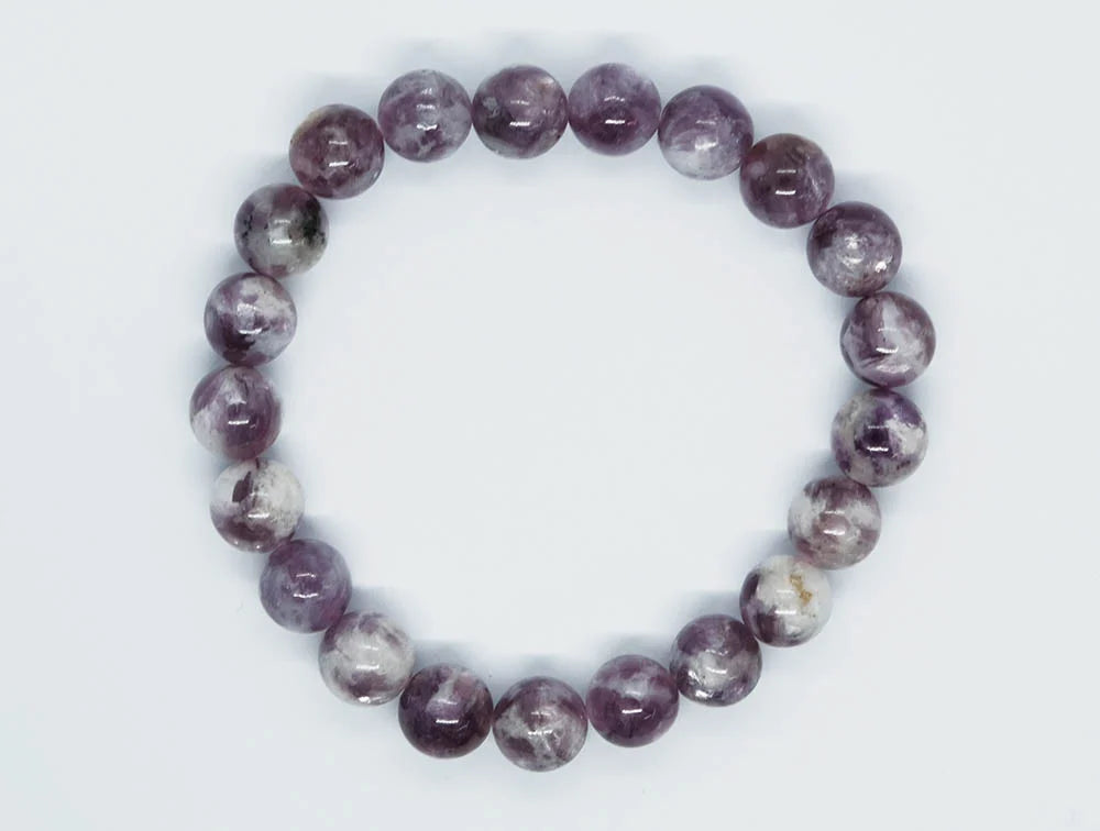 Bracelet 8mm Bead Purple Mica SKU: 88417