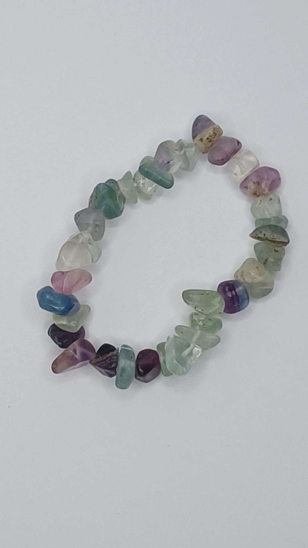 CRYSTAL BRACELET Fluorite chunky