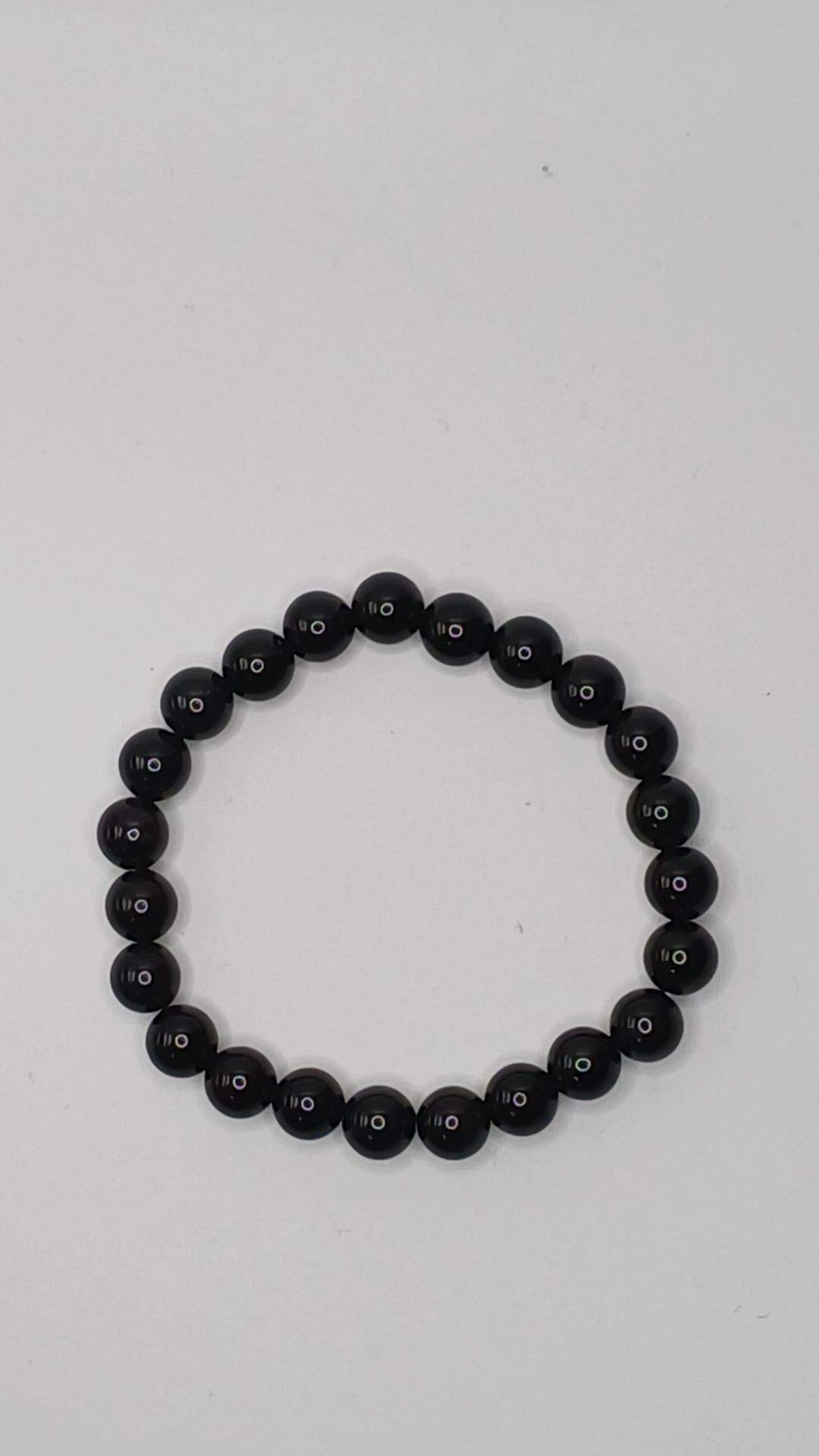 CRYSTAL BEAD BRACELET Onyx