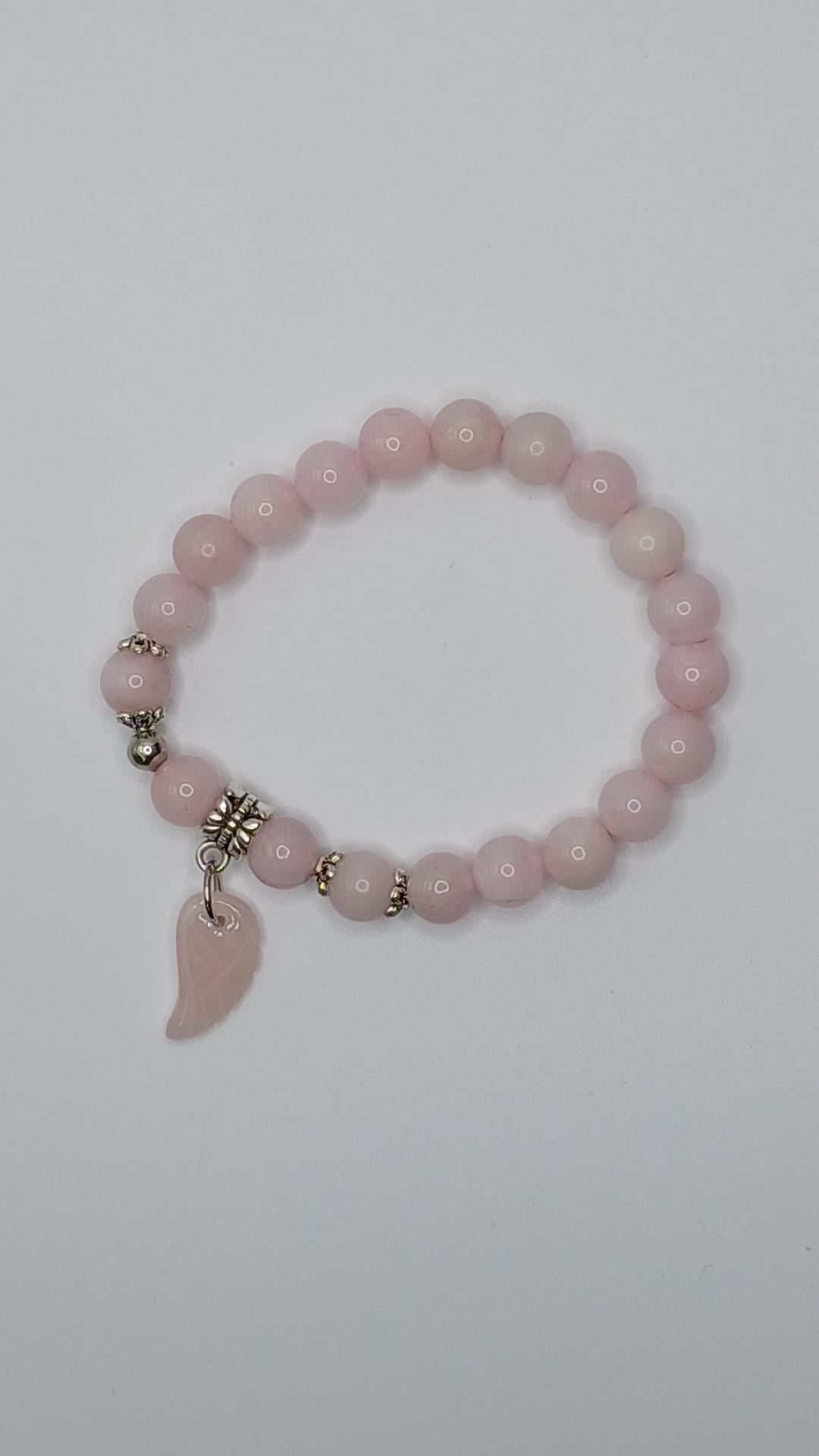 CRYSTAL BEAD BRACELET rose quartz