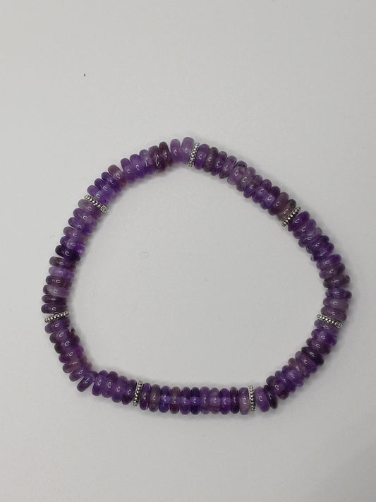 Disc Amethyst Bracelet