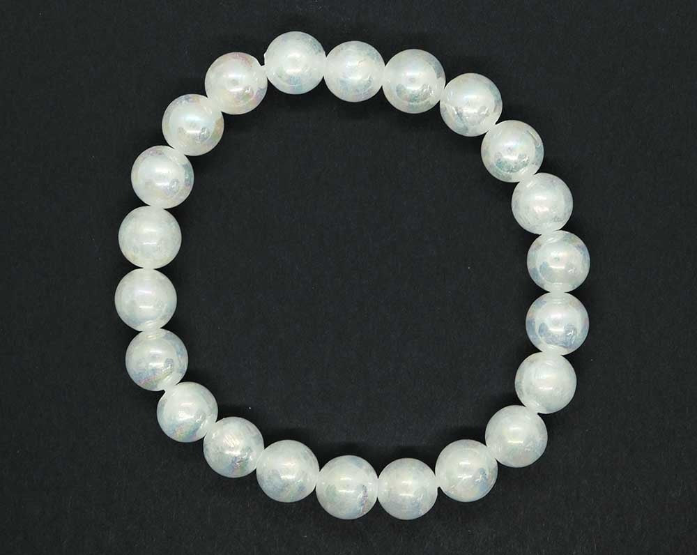 CRYSTAL BEAD BRACELET Angel Aura Selenite