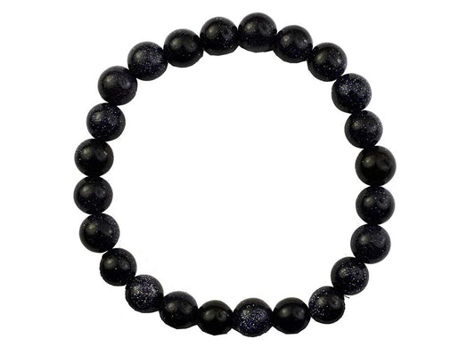 CRYSTAL BEAD BRACELET  Blue Fluss