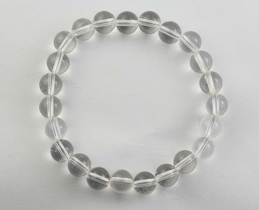 CRYSTAL BEAD BRACELET Clear Quartz