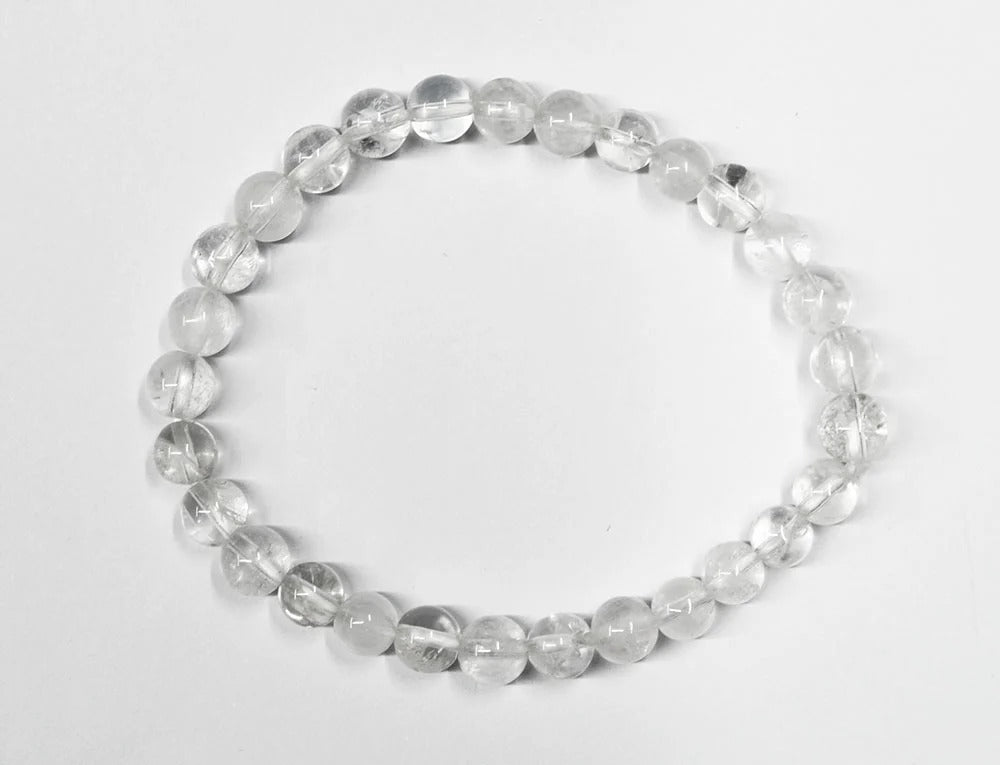 CRYSTAL BEAD BRACELET Clear Quartz