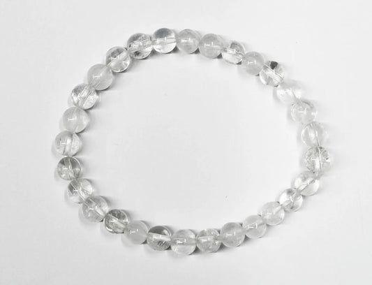 CRYSTAL BEAD BRACELET Clear Quartz