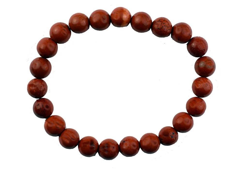 CRYSTAL BEAD BRACELET  Red Jasper
