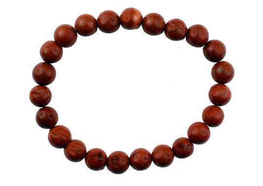 CRYSTAL BEAD BRACELET  Red Jasper
