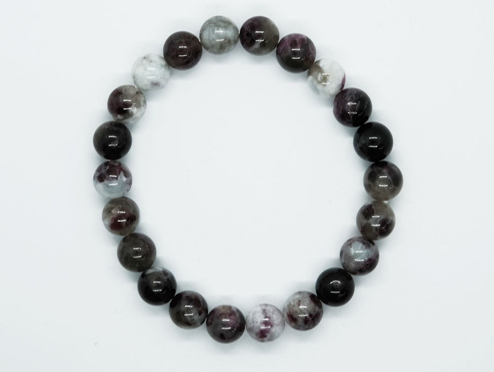 CRYSTAL BEAD BRACELET Rubellite