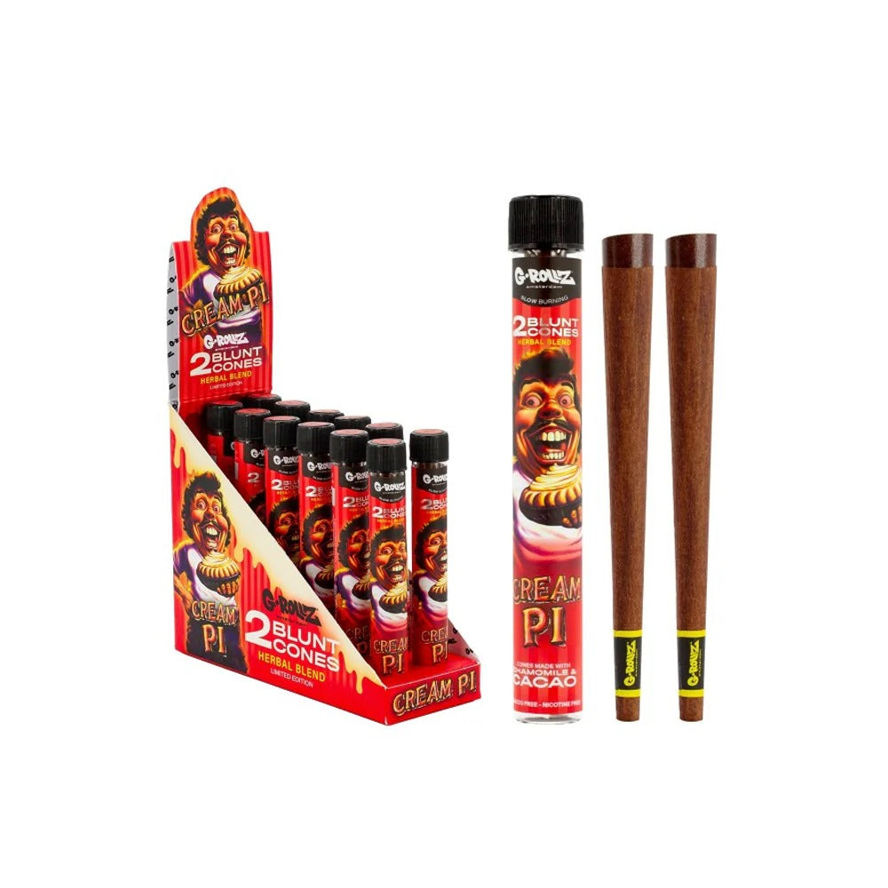 G-ROLLZ Cream Pi Blunts Cone