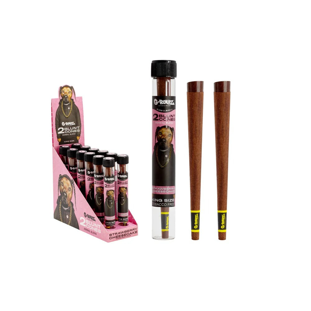 G-Rollz Herbal Yerba Blend Blunt Cones Strawberry Cheese Cake
