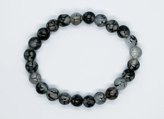 Bracelet 8mm Dragon Skin Agate