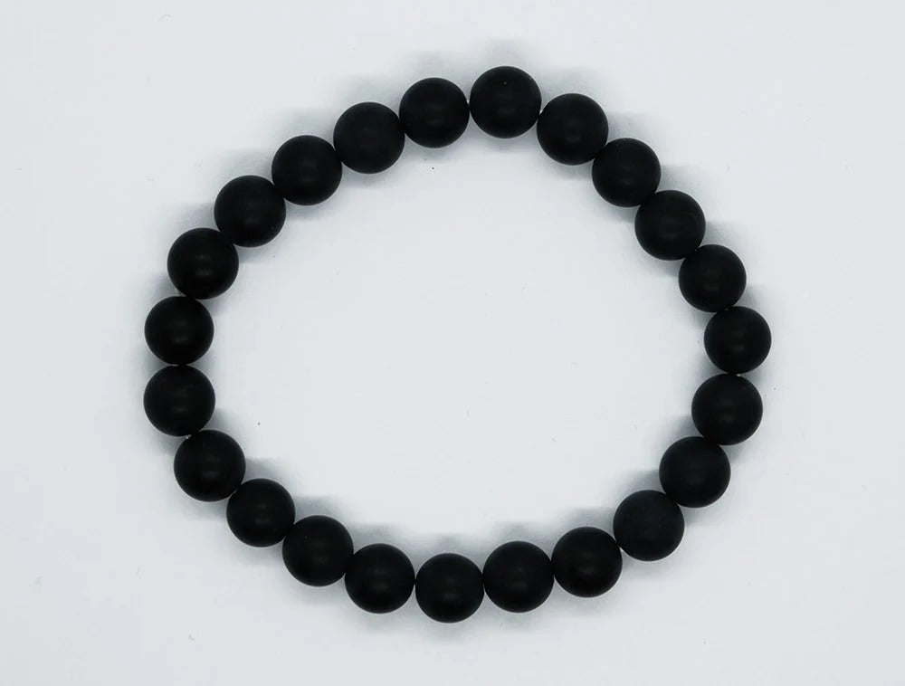 Bracelet 8mm Bead Matt Onyx