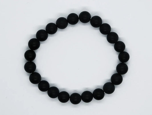 Bracelet 8mm Bead Matt Onyx