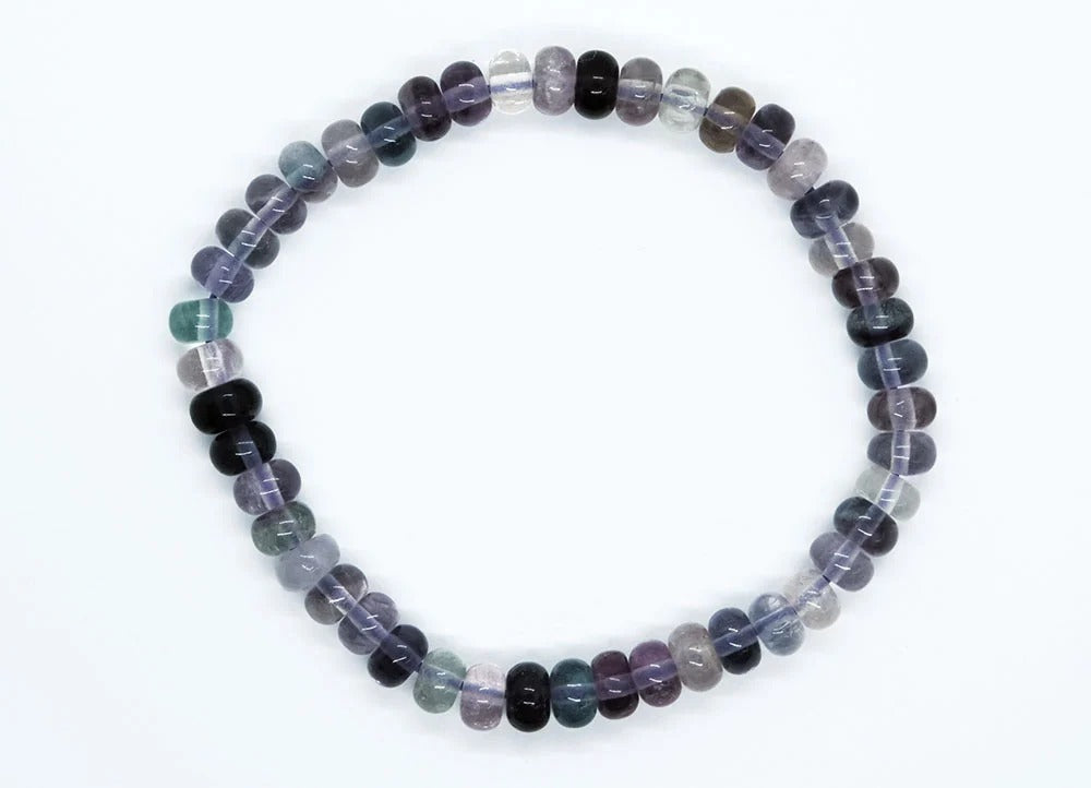Bracelet Disc Rainbow Fluorite