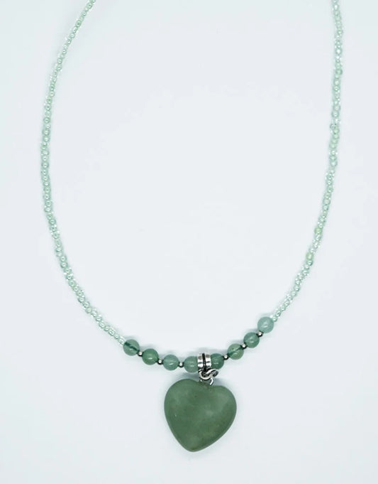 Necklace Heart Aventurine