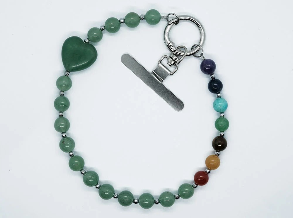 Phone Chain Aventurine Heart