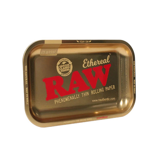 LIMITED RAW ETHEREAL GOLD ROLLING TRAY AUTHENTIC LARGE SIZE