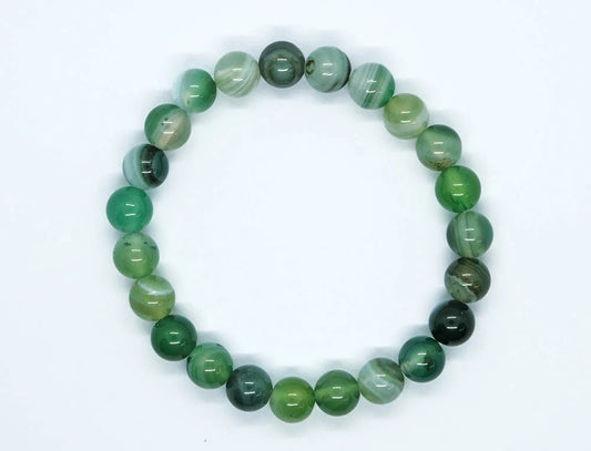 Bracelet Stripe Agate Green