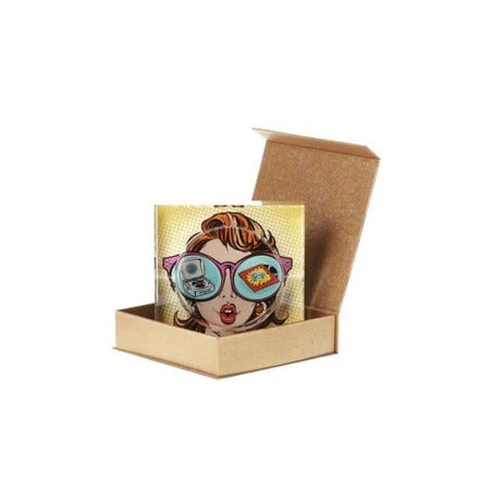 Hip-hop Boombox Glass Square Ashtray in Display box