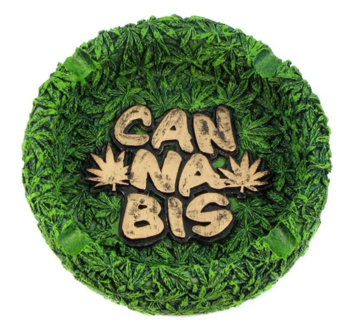 AMSTERDAM Resin Round Green Ashtray x 1