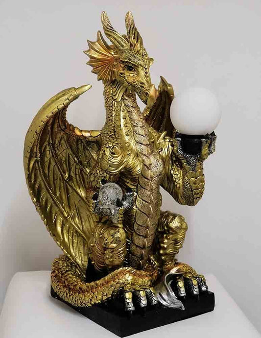Dragon Lamp Gold COLLECTION ONLY