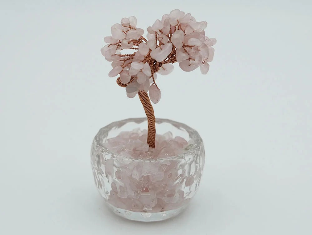 Tree Rose Qz Crystal Bowl
