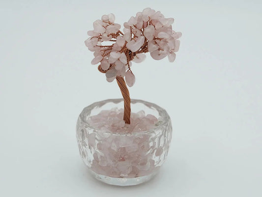 Tree Rose Qz Crystal Bowl