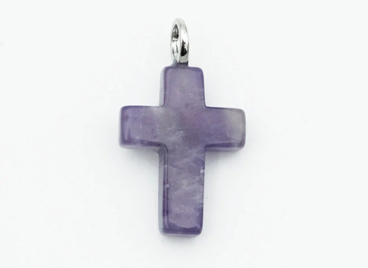 Pendant Cross With CZ Amethyst
