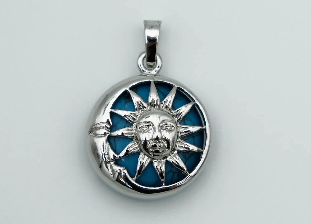 Pendant Sun Blue Howlite