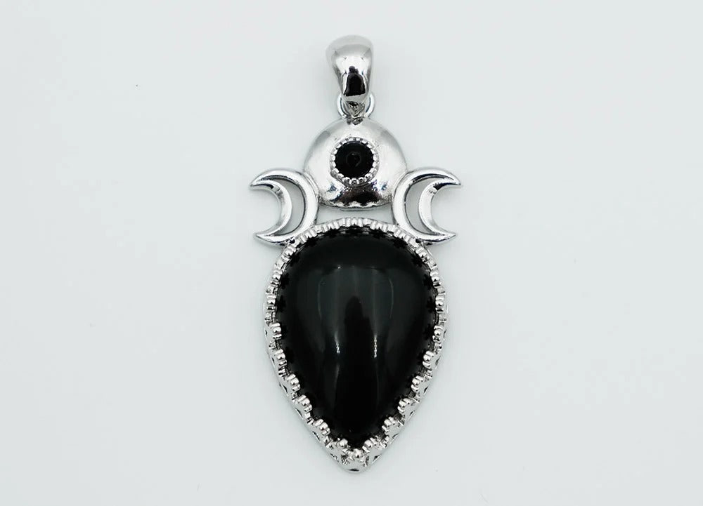 Pendant Triplemoon Obsidian