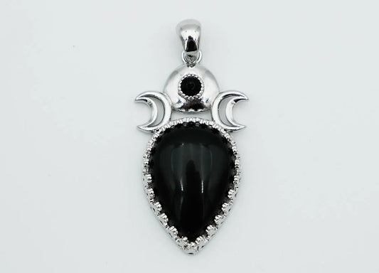 Pendant Triplemoon Obsidian